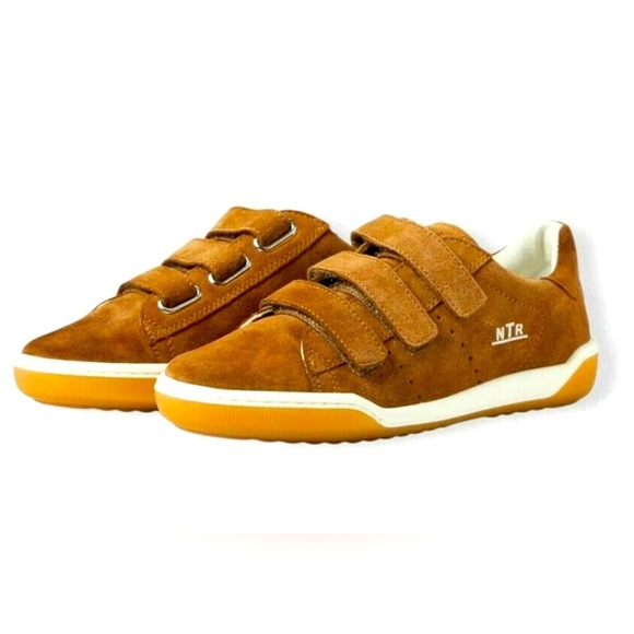Naturino Sz 33 Boys Cliff Suede Oxford Sneaker in Caramel Brown - Picture 1 of 8